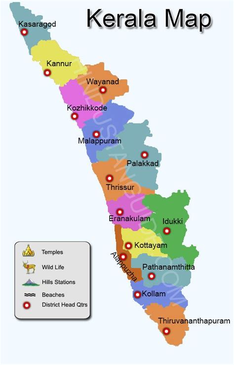 Map Of Kerala District Wise Jungle Maps Map Of Kerala Districts Porn