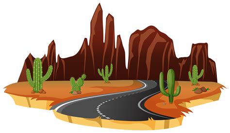 An Isolated Desert Road Download Free Vectors Clipart