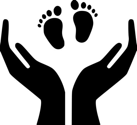 Download Picture Black And White Stock Hands Svg Baby Footprint