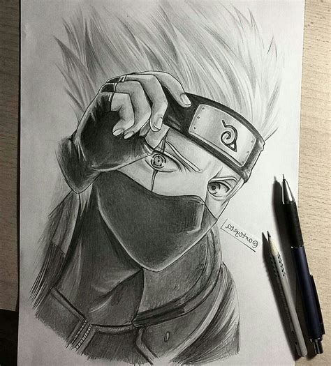 My Drawing Kakashi Hatake Anime Art Naruto Drawings Kakashi Drawing