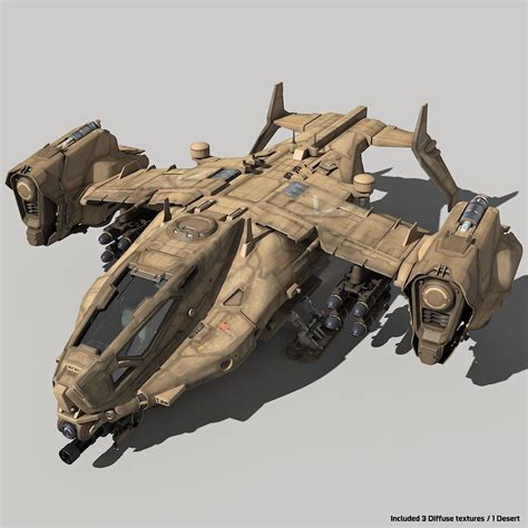 Sf Heavy Military Dropship 3d Model Military Design Concept Ships