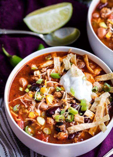 Hearty Crockpot Taco Soup The Chunky Chef