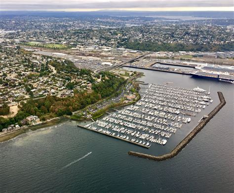 Boats On Puget Sound Smith Cove Park Seattle Pic