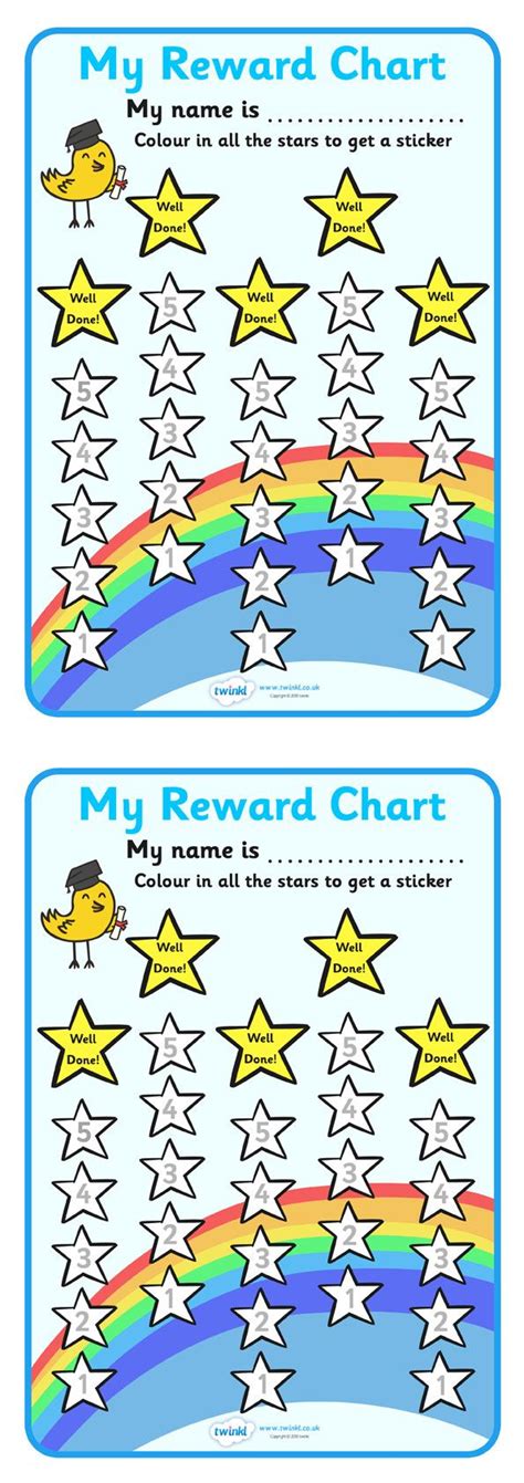 Reward Sticker Chart Stars Sticker Chart Reward Sticker Chart