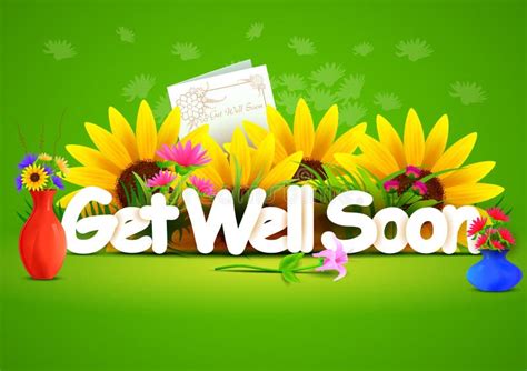 Get Well Soon Wallpaper Background Stock Vector Illustration Of