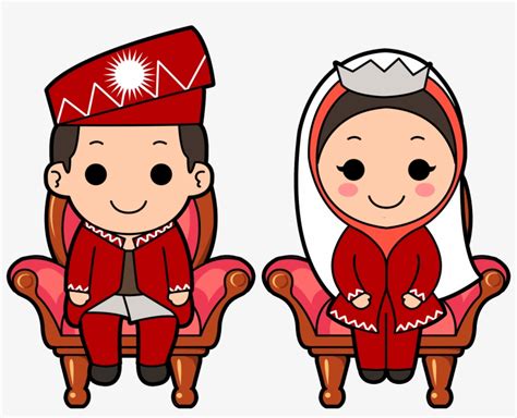 Muslim Wedding Cartoon Muslim Wedding Couple Cartoon Png 4000x3000