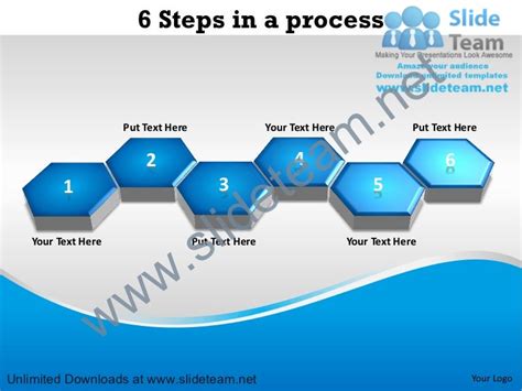 6 Steps In A Process Powerpoint Slides Diagrams Templates