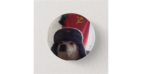 Comrade Doge De Communistische Doggo Pupper Ronde Button 32 Cm Zazzlenl