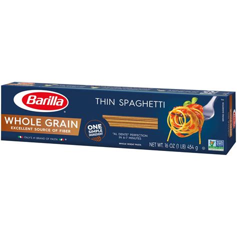 Pasta Barilla Whole Grain Thin Spaghetti 454g