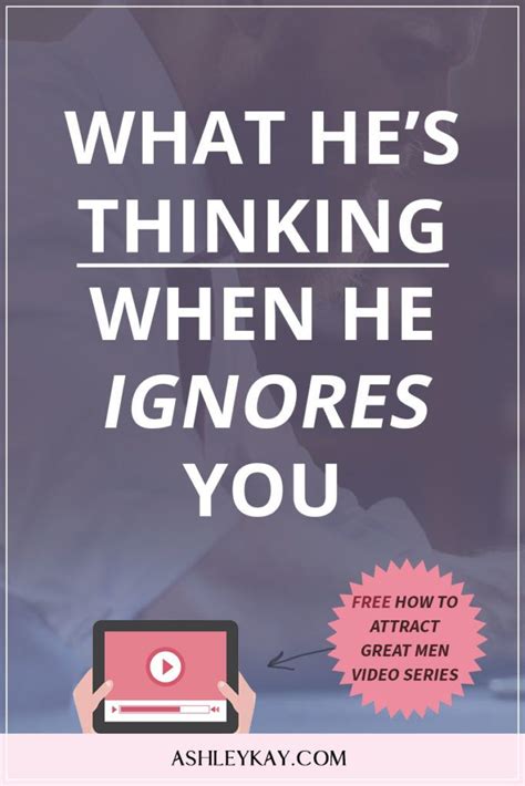 When someone ignores you, they might not realize the damage it causes ? What He's Thinking When He Ignores You | Ignore me quotes ...