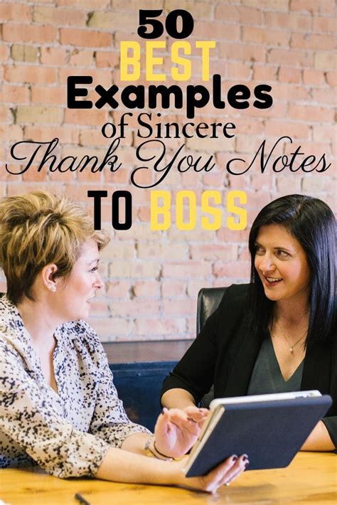 50 Best Examples Of Sincere Thank You Notes To Boss Thank You Notes