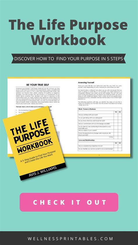 Life Purpose Workbook How To Find Your Passion And Purpose Ebook Pdf Printable Journal Life