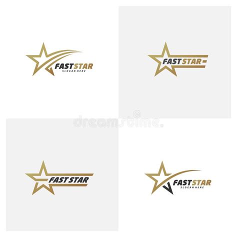 Set Of Gold Star Logo Design Template Elegant Star Logo Design Vector