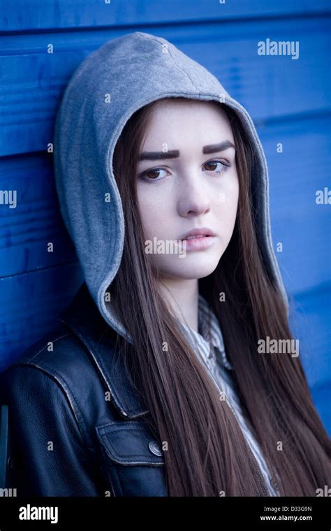 Girl Wearing A Hoodie Hi Res Stock Photography And Images Alamy
