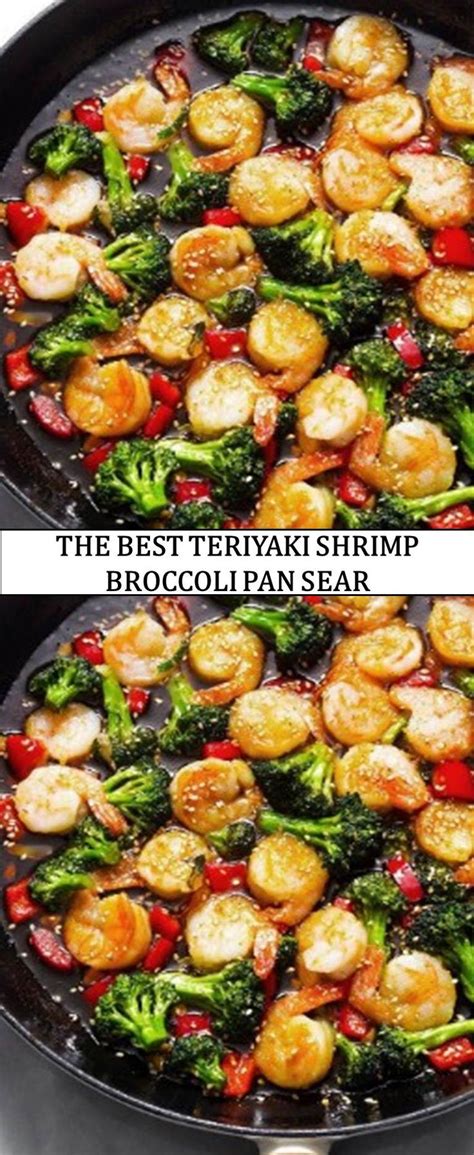 It's one of those side dishes you get at restaurants and get impressed because it looks all fancy. teriyaki shrimp broccoli pan sear | Best healthy dinner ...
