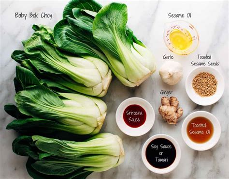 Grilled Bok Choy With Sesame Ginger Garlic Sauce Pinch And Swirl