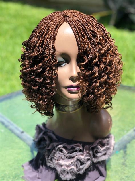Colour 30 and 33 braids. Braided curly wig. The color on display is a mixture 33&30 ...