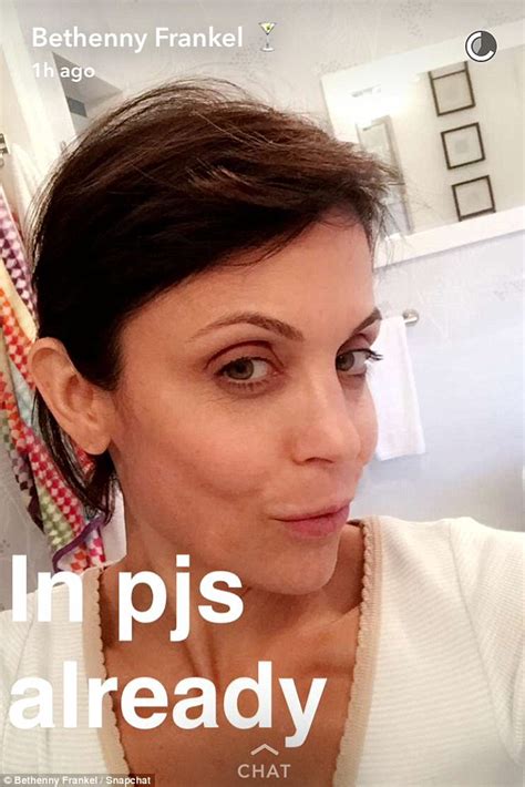 bethenny frankel shares make up free selfie while wearing pajamas daily mail online