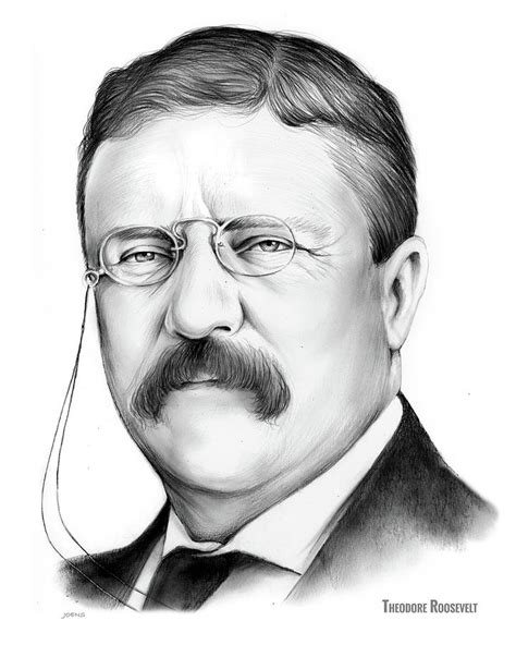 President Theodore Roosevelt 2 Drawing By Greg Joens Pixels