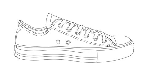 Converse Shoe Sketch At Explore Collection Of