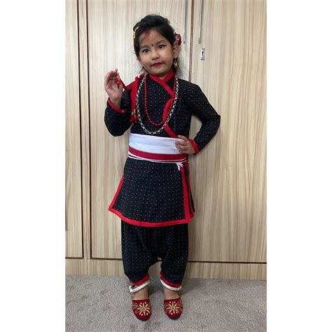 girl newari traditional dress set dress and jangawal 53 off