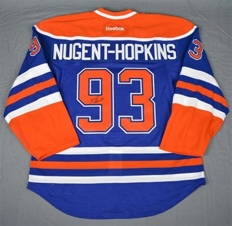 Grab theese cards on ebay now! Ryan Nugent-Hopkins - Edmonton Oilers - NHL Player Media Tour - Worn and Autographed Jersey ...