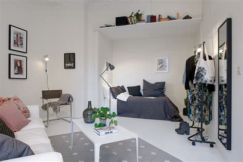 Small Single Room Apartment In Black And White Gothenburg Sweden