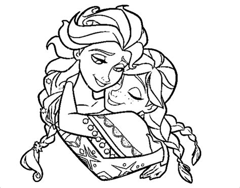 Anna And Elsa Frozen Coloring Pages Printable