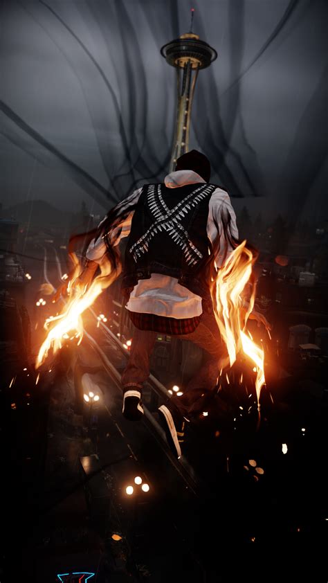 Infamous Second Son 1080p Background Lock Screen Wallpaper Android