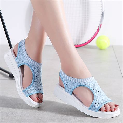 Αγορά Γυναικεία παπούτσια Pinsen Women Sandals 2019 New Female Shoes