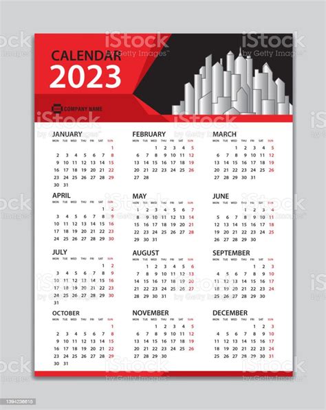 Calendar 2023 Template Wall Calendar 2023 Year Desk Calendar 2023
