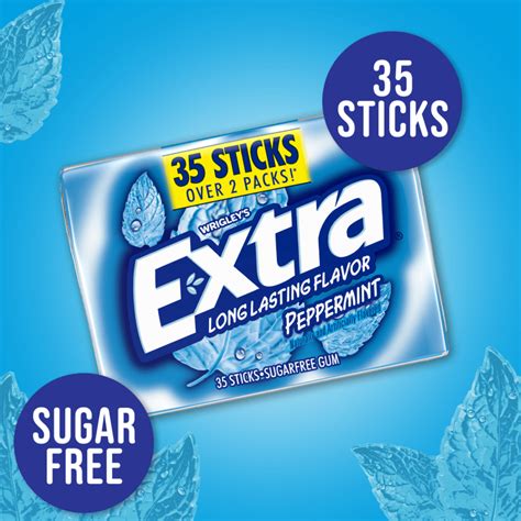 Extra Peppermint Sugarfree Chewing Gum 35 Stick Mega Pack Extra