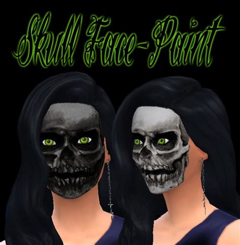 Skull Face Paint Sims 4 Facepaint