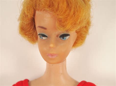 Vintage Midge Barbie Doll By Mattel W Bubble Cut Rare Red Long