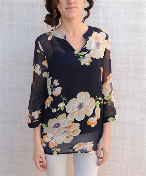 Another Great Find On Zulily Navy Floral Lillys Top By Journey Five
