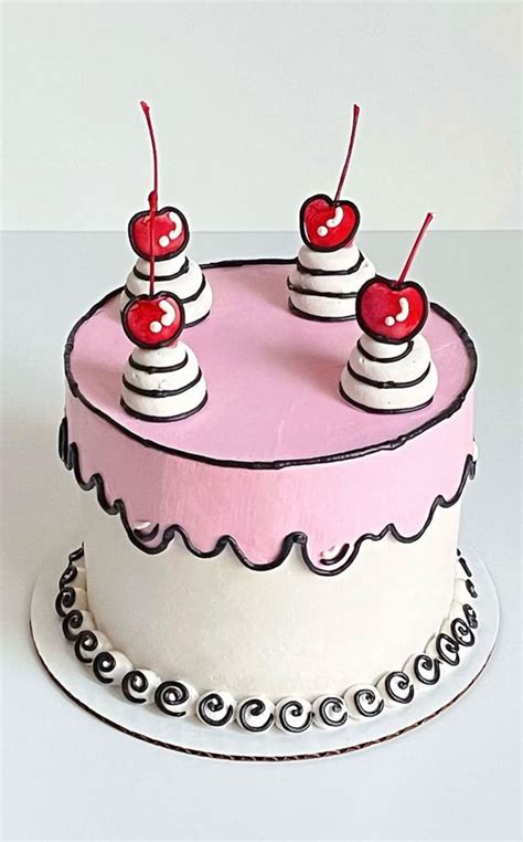 50 Cute Comic Cake Ideas For Any Occasion White Pink Icing Drips