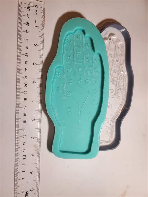 Palmistry Hand Silicone Mold 7 Inch Flat Tray 14 Inch Thick Etsy