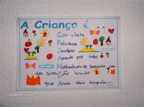 O dia mundial da criança! A turma da Professora Ermelinda: ACRÓSTICOS - Dia da Criança
