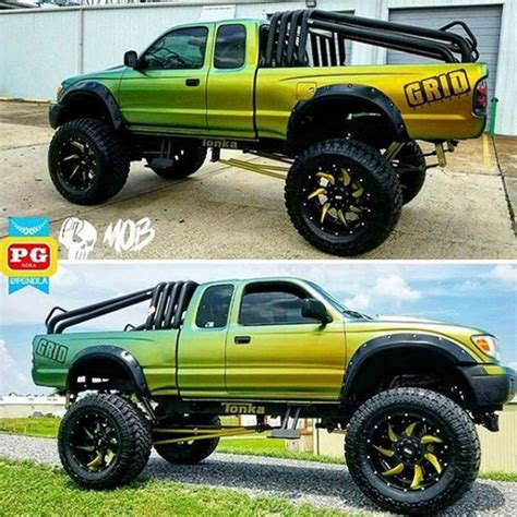 Toyota Tacoma Wrapped In Avery Sw Colorflow Satin Fresh Spring Gold