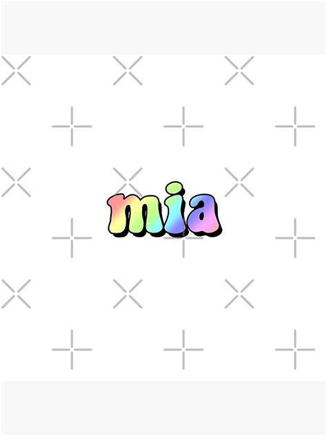 Aesthetic Rainbow Mia Name Poster For Sale By Star10008 Redbubble