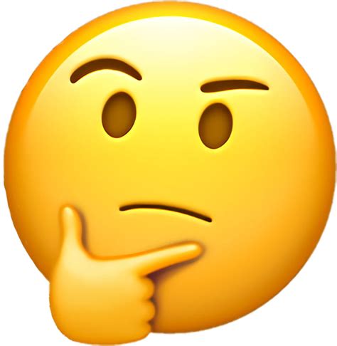 Transparent Emoji Thinking Face