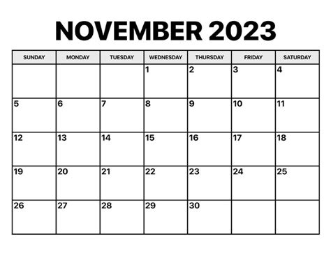 Editable November 2023 Printable Calendar Template With Notes July