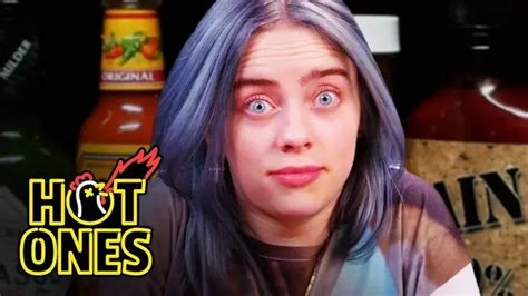 Billie Eilish Freaks Out While Eating Spicy Wings Hot Ones