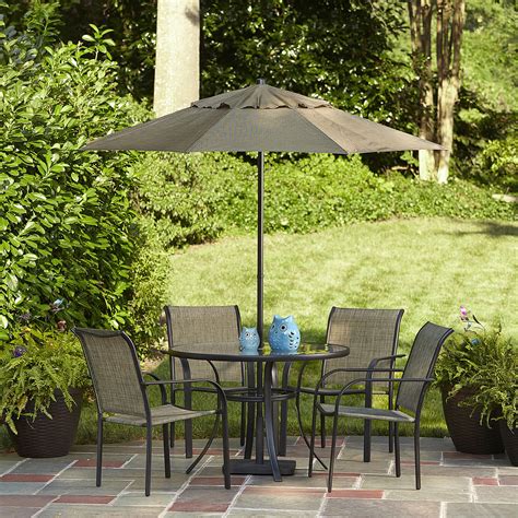 Whether you've got a balcony to hold just a bistro set or you need a table to seat six, there is a configuration that will fit any space perfectly. Kmart.com | Patio, Garden patio furniture, Patio dining table