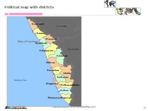 The markers are placed by latitude and longitude coordinates on the default map or a similar map image. Kerala Editable Map - YouTube