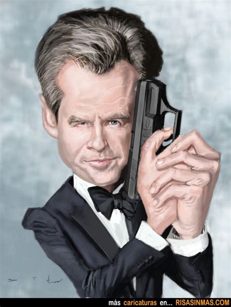 Caricatura De Pierce Brosnan James Bond Celebrity Caricatures
