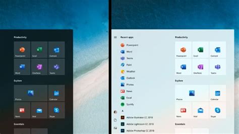 New Windows 10 Start Menu Microsoft Shows This New Design That