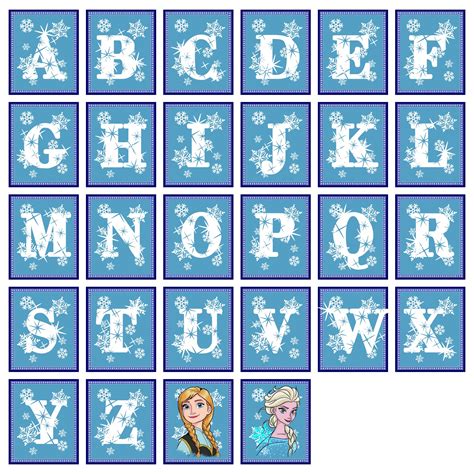 Frozen Alphabet Free Printable