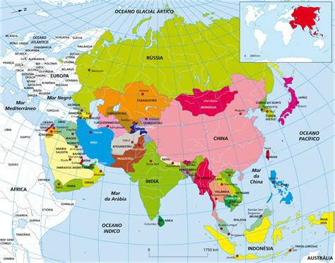 Asia Mapa Político Y Físico