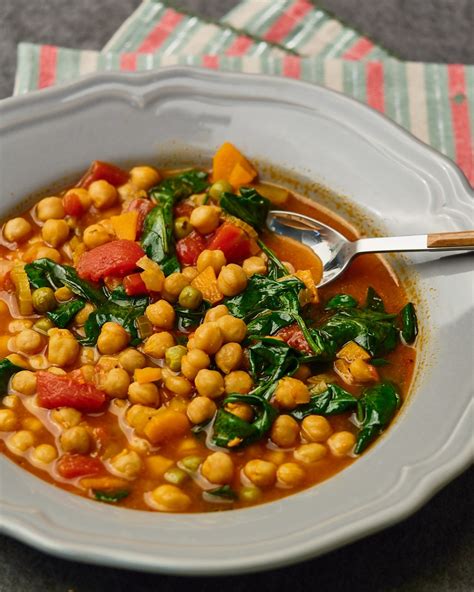 Hearty Spinach Chickpea Soup Delice Recipes